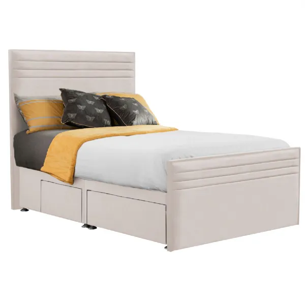 Oyster Style Chic Hybrid Double Fabric Bed