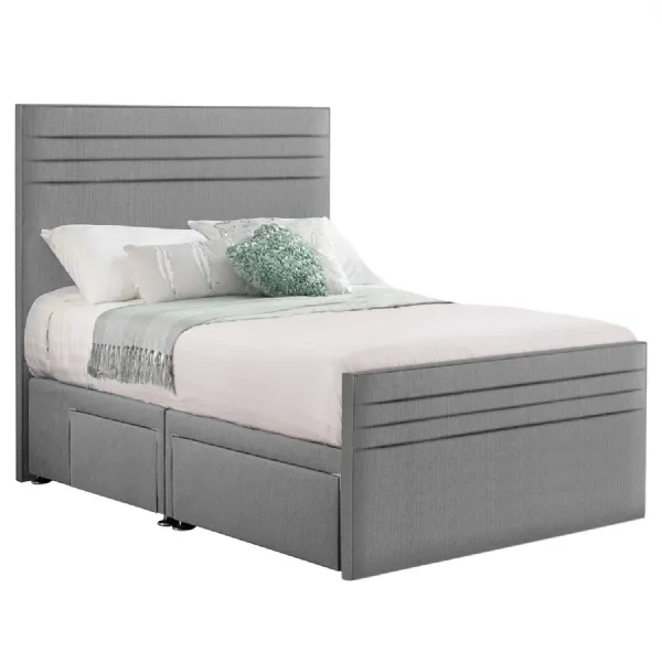 Ash Style Chic Hybrid Double Fabric Bed