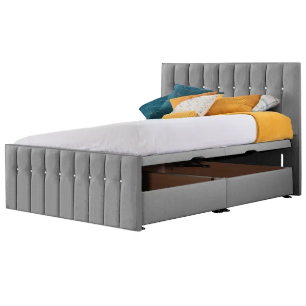 Ash Style Sparkle Hybrid Super King Size Fabric Bed