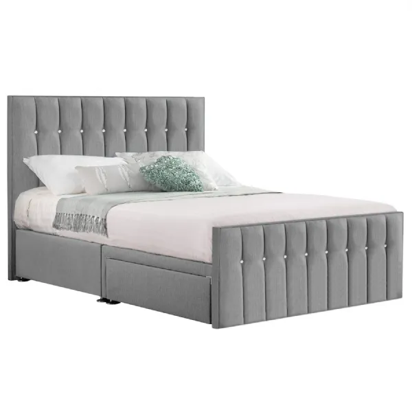 Ash Style Sparkle Hybrid Super King Size Fabric Bed