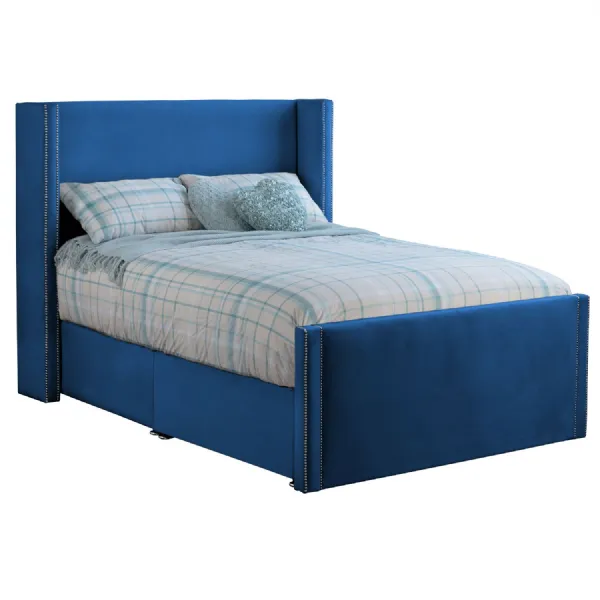 Royal Blue Tallis Double Bed Frame