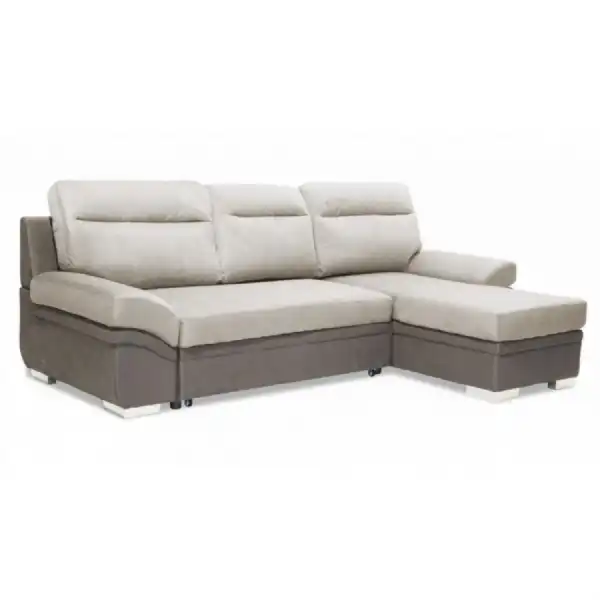 Jessy Fabric Corner Sofa Bed with Ottoman Chaise