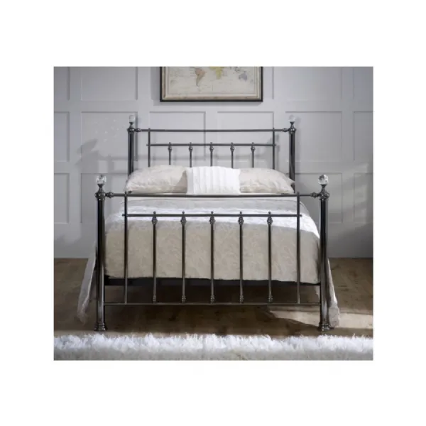 Black Chrome 4ft 6 High End Bed