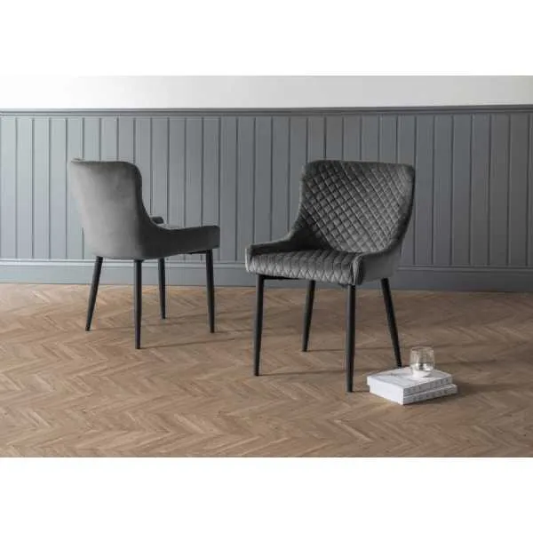 Luxe Velvet Dining Chair Grey