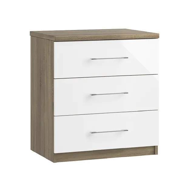 3 Drawer Midi Chest of Drawers with Colour Option