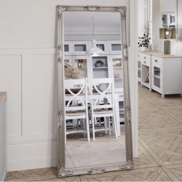 Silver Wooden Mirror