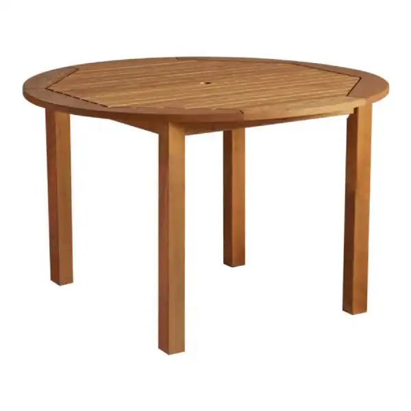 Outdoor 120cm Round Dining Table in Robinia Wood