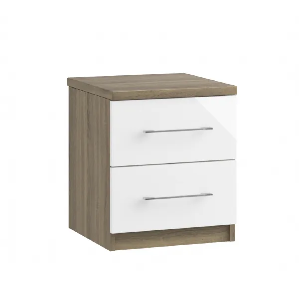 2 Drawer Bedside Cabinet with Colour Option