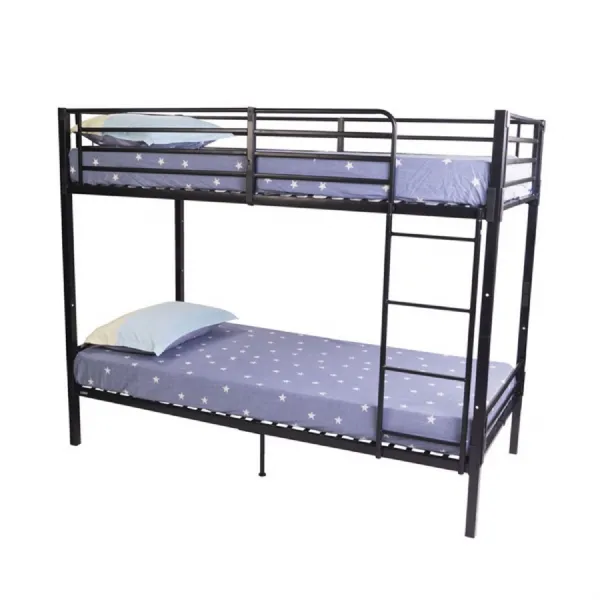 No Bolts 3ft Metal Split Bunk Bed in Dark Grey