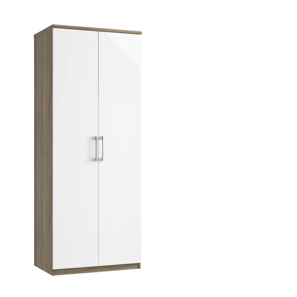 2 Door Assembled Wardrobe with Colour Option 195cm Tall