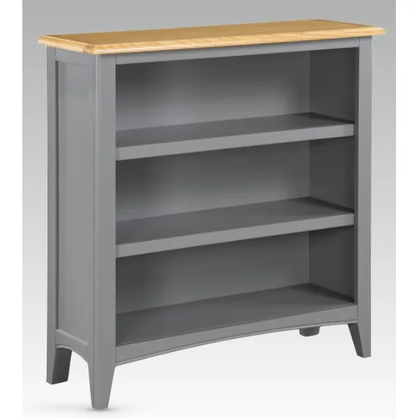 Solid Oak and Grey Painted Small Bookcase