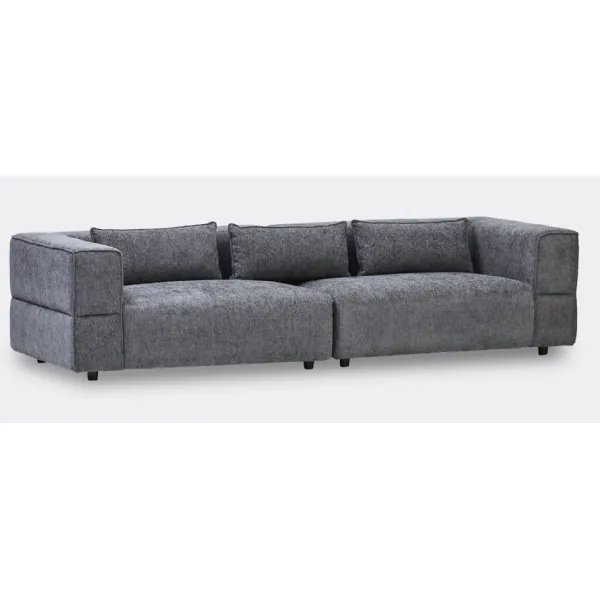 4 Seat Sofa in Mikah Ashen Grey Fabric