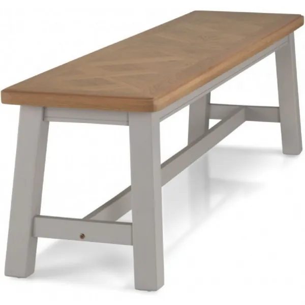 Oak Aand Grey Painted 1.6 Dining Bench