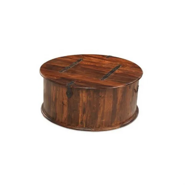 Indian Sheesham Round Coffee Trunk