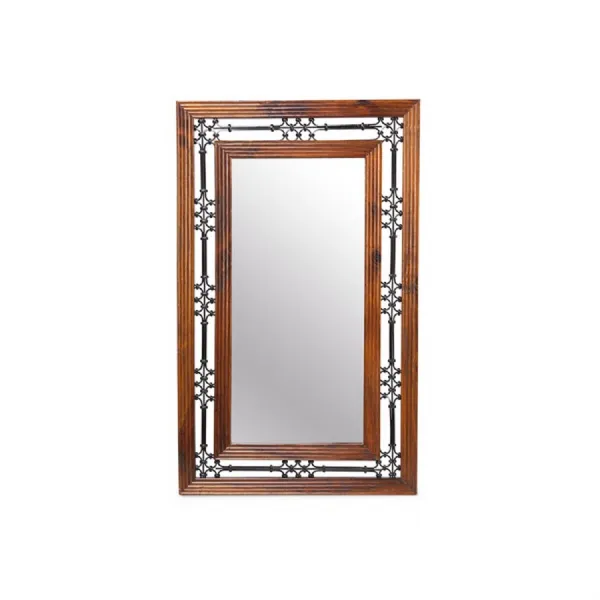 Indian Sheesham Rectangular Wall Mirror 115cm