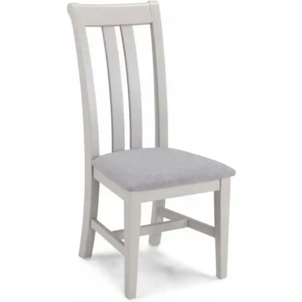 Newbury Oak And Grey Painted Upholstered Pair of Dining Chairs