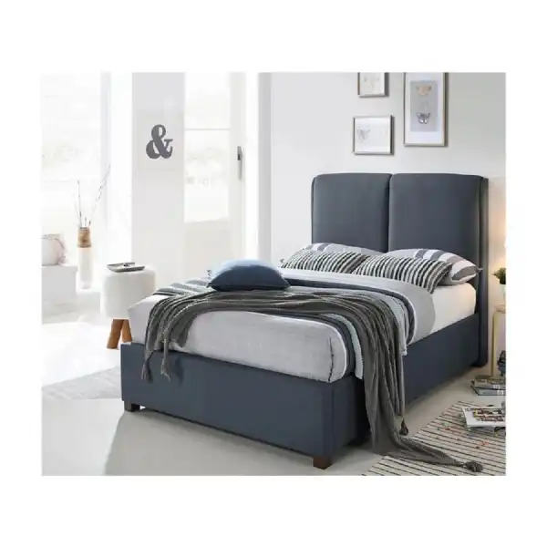 Oaken Contemporary Grey Fabric Beds