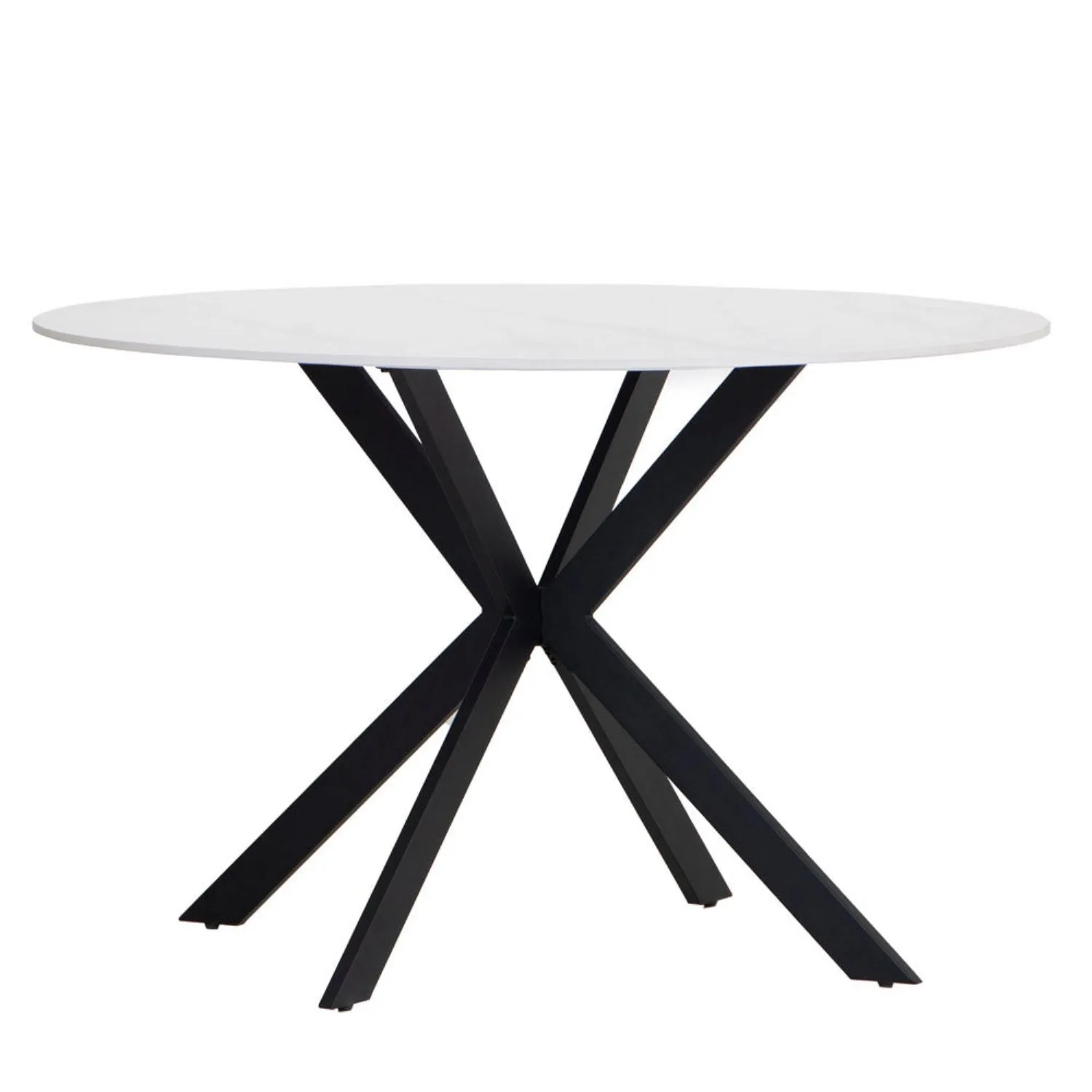 1.2m Round White Sintered Stone Table T4 12RT W