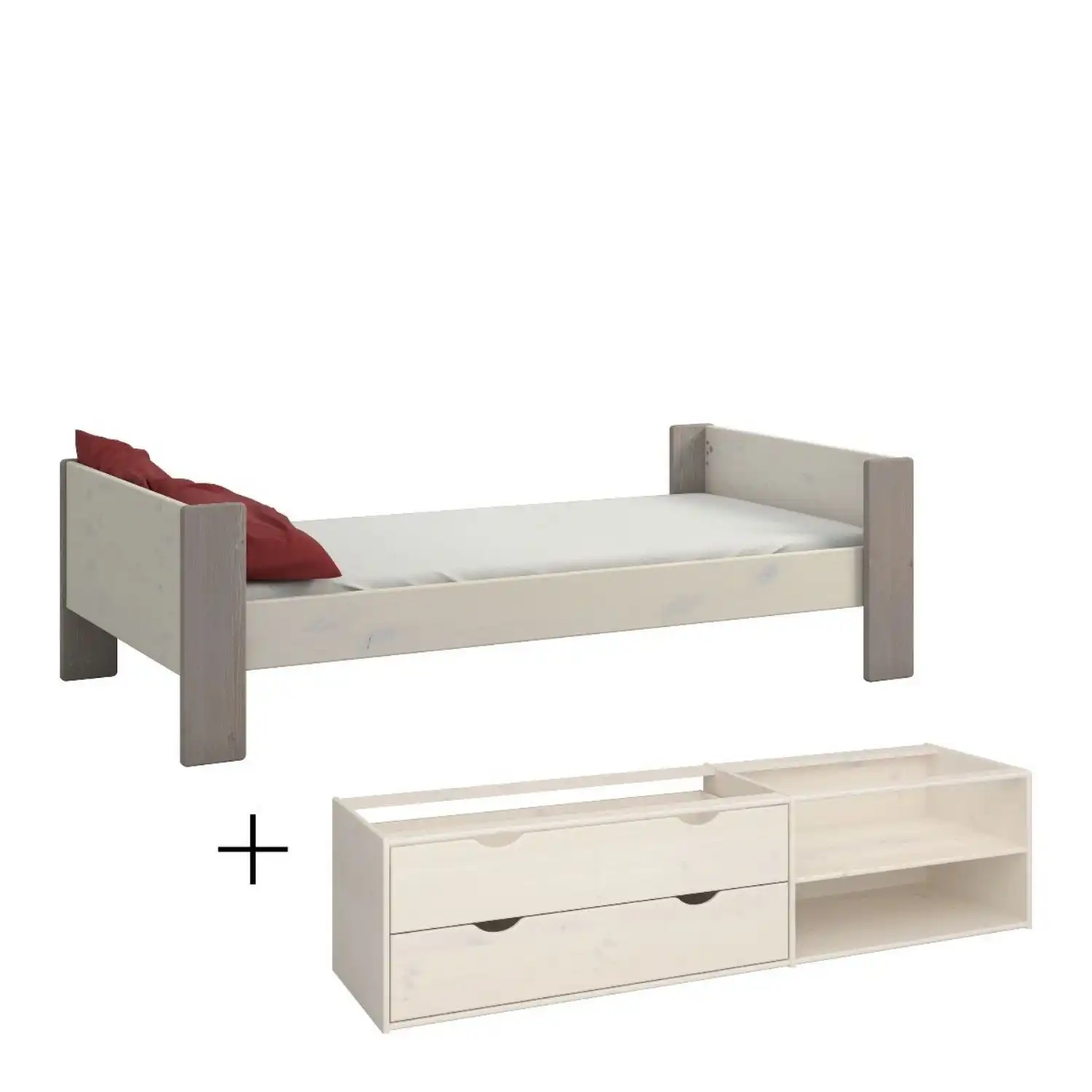 Steens For Kids Single Bed Incl. Under Bed Drawers in Two Tone