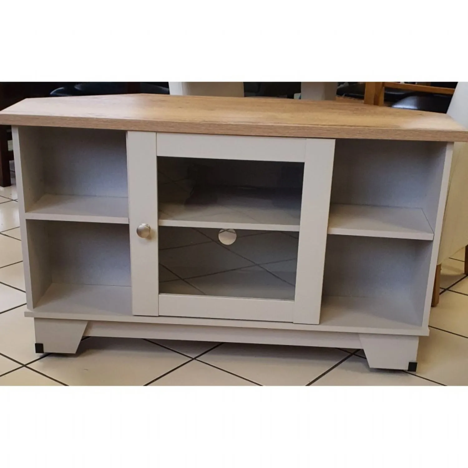 Oak or Grey Corner TV Cabinet