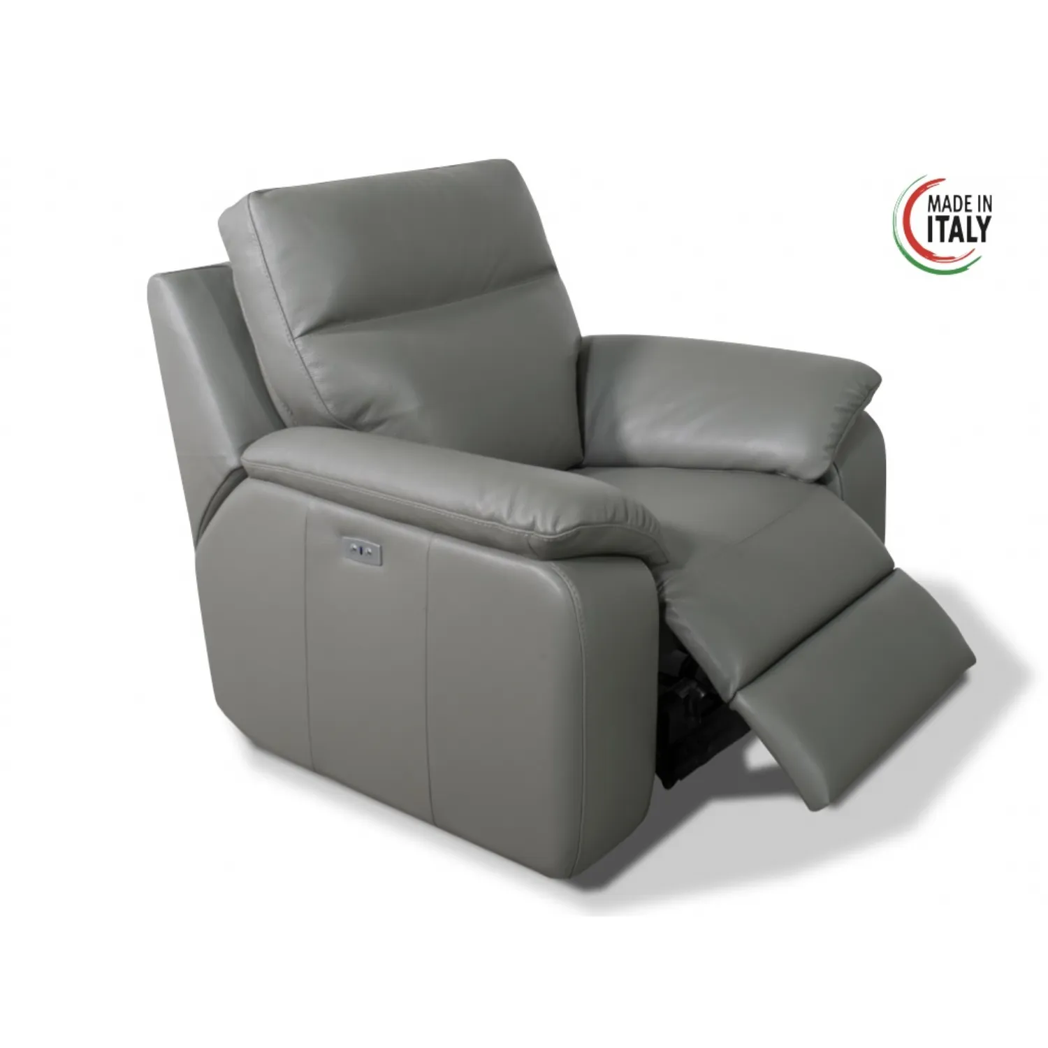 Italian Leather Electric Recliner Armchair