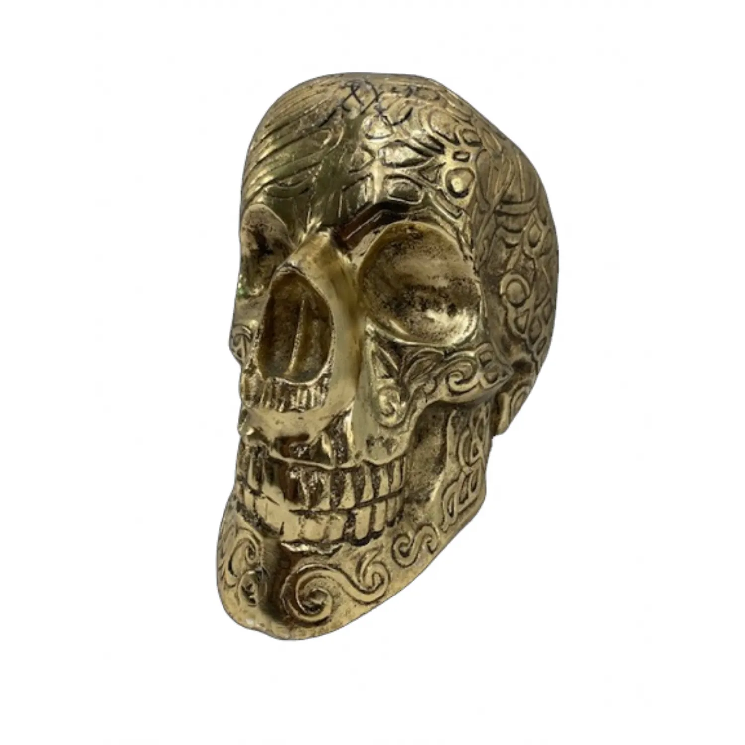 Large Antique Brass Skull