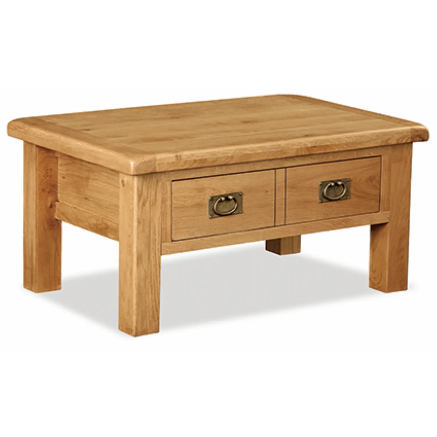 Rustic Solid Oak 3ft Coffee Table with Drawer