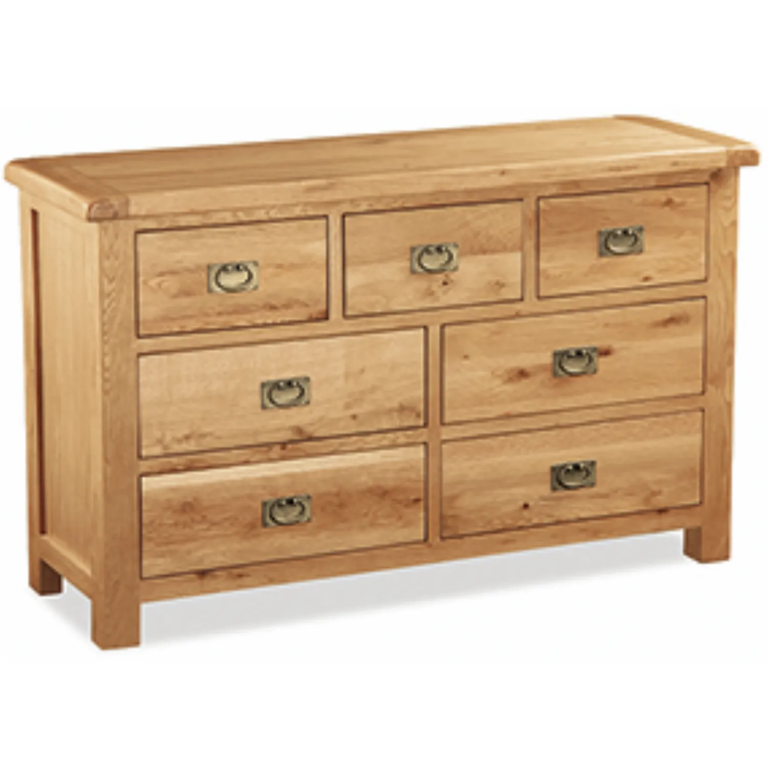 Rustic Solid Oak 3 over 4 Drawer Chest