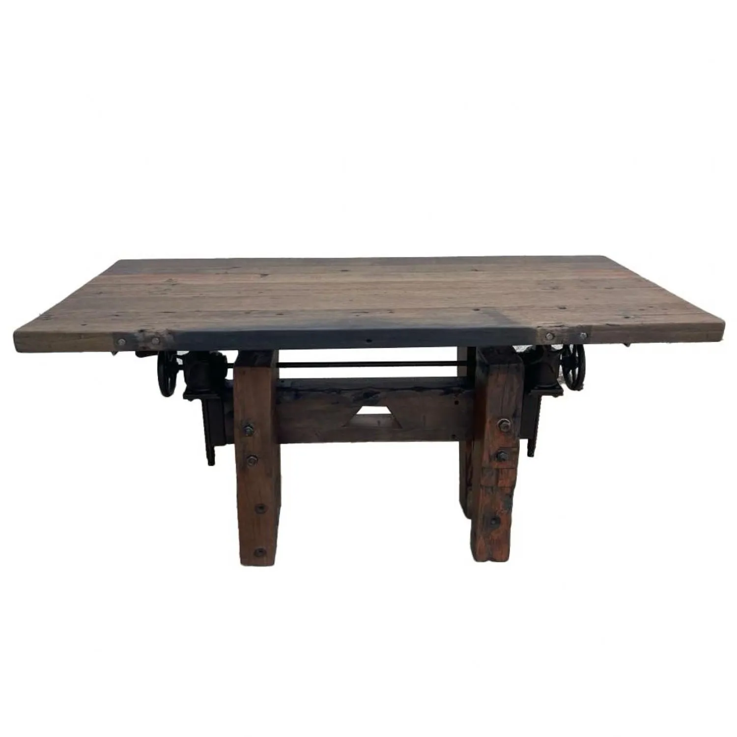Adjustable Reclaimed Wood and Metal Table
