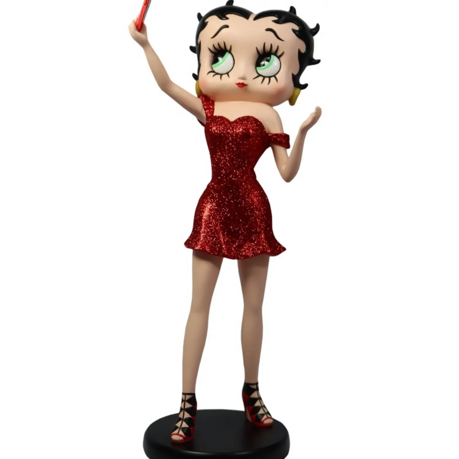 Betty Boop Selfie Red Glitter