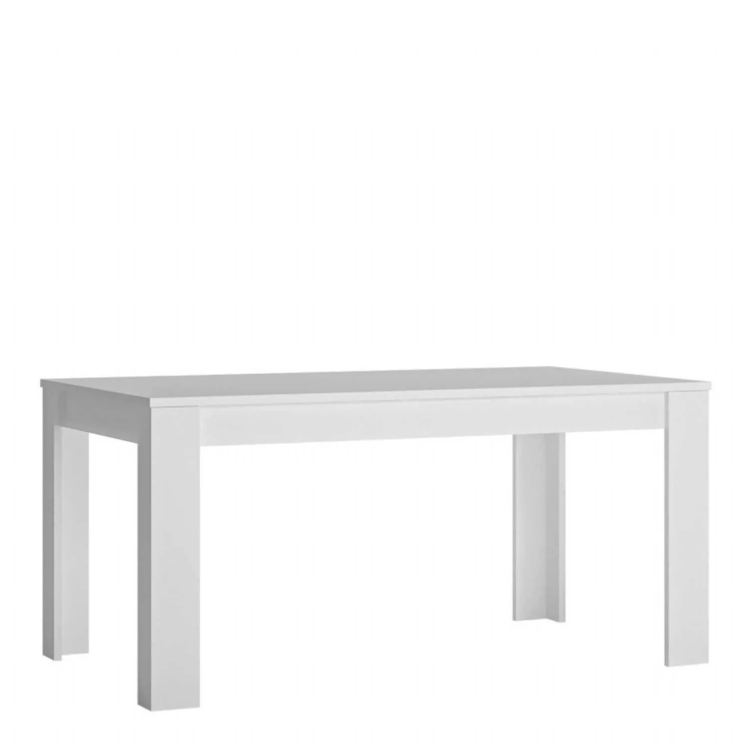 White and High Gloss 160 to 200cm Large Extending Dining Table