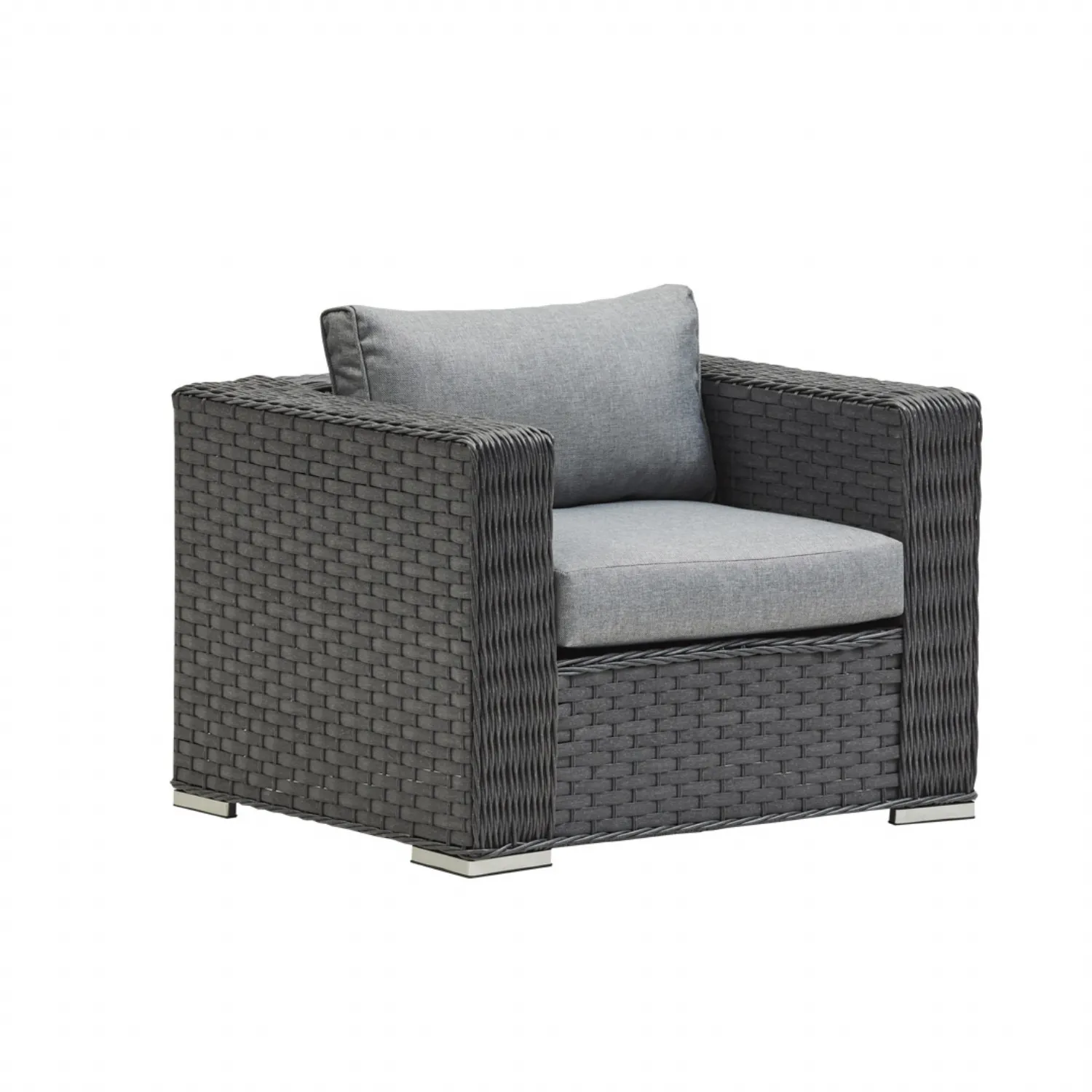 Luxury Grey Rattan Armchair