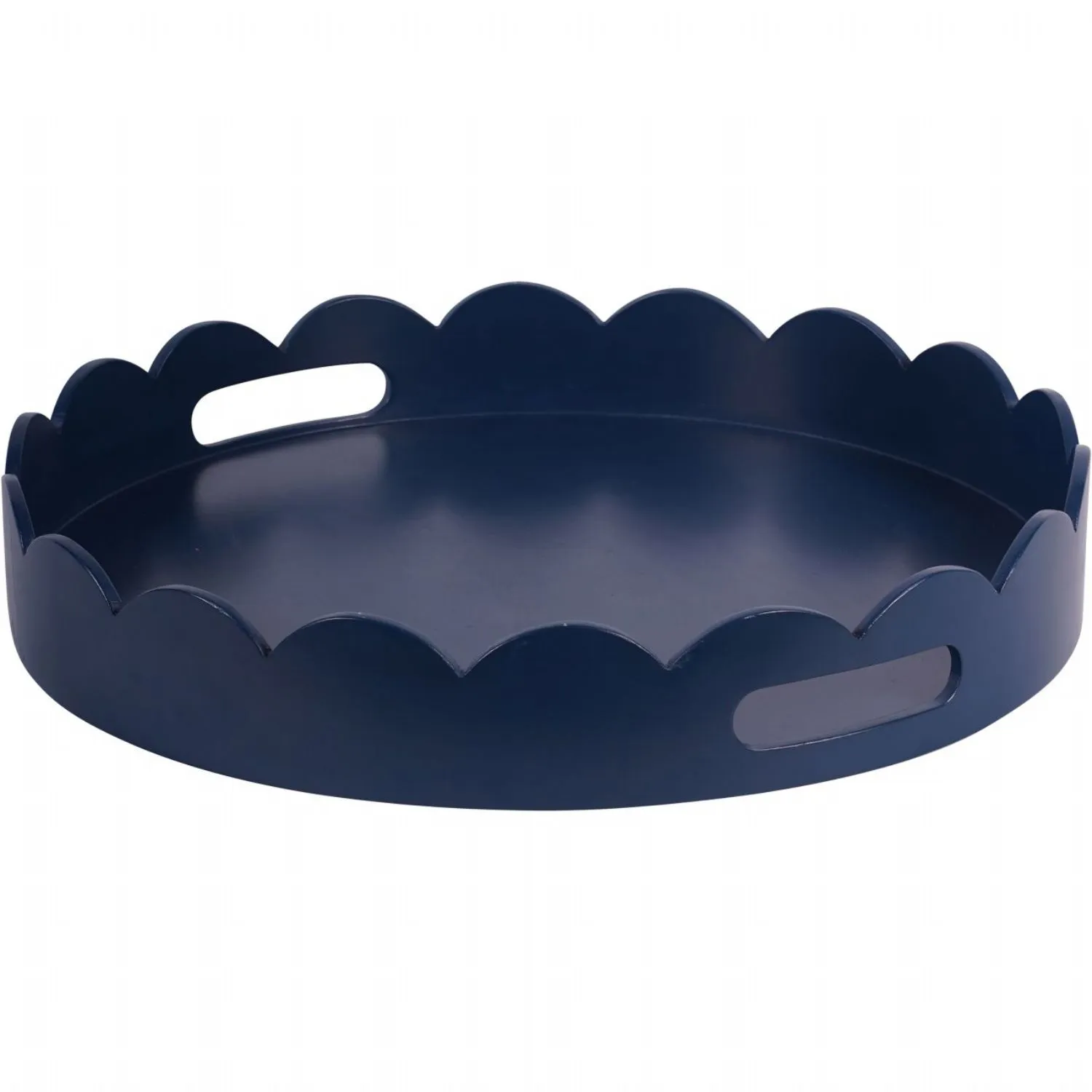 Laura Ashley Midnight Dark Blue Painted 45cm Round Tray