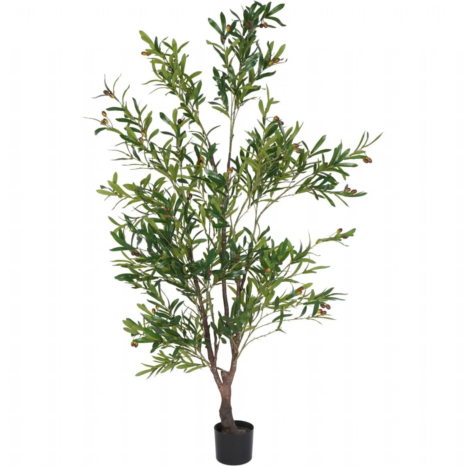 6ft Tall Faux Mediterranean Olive Tree with Pot