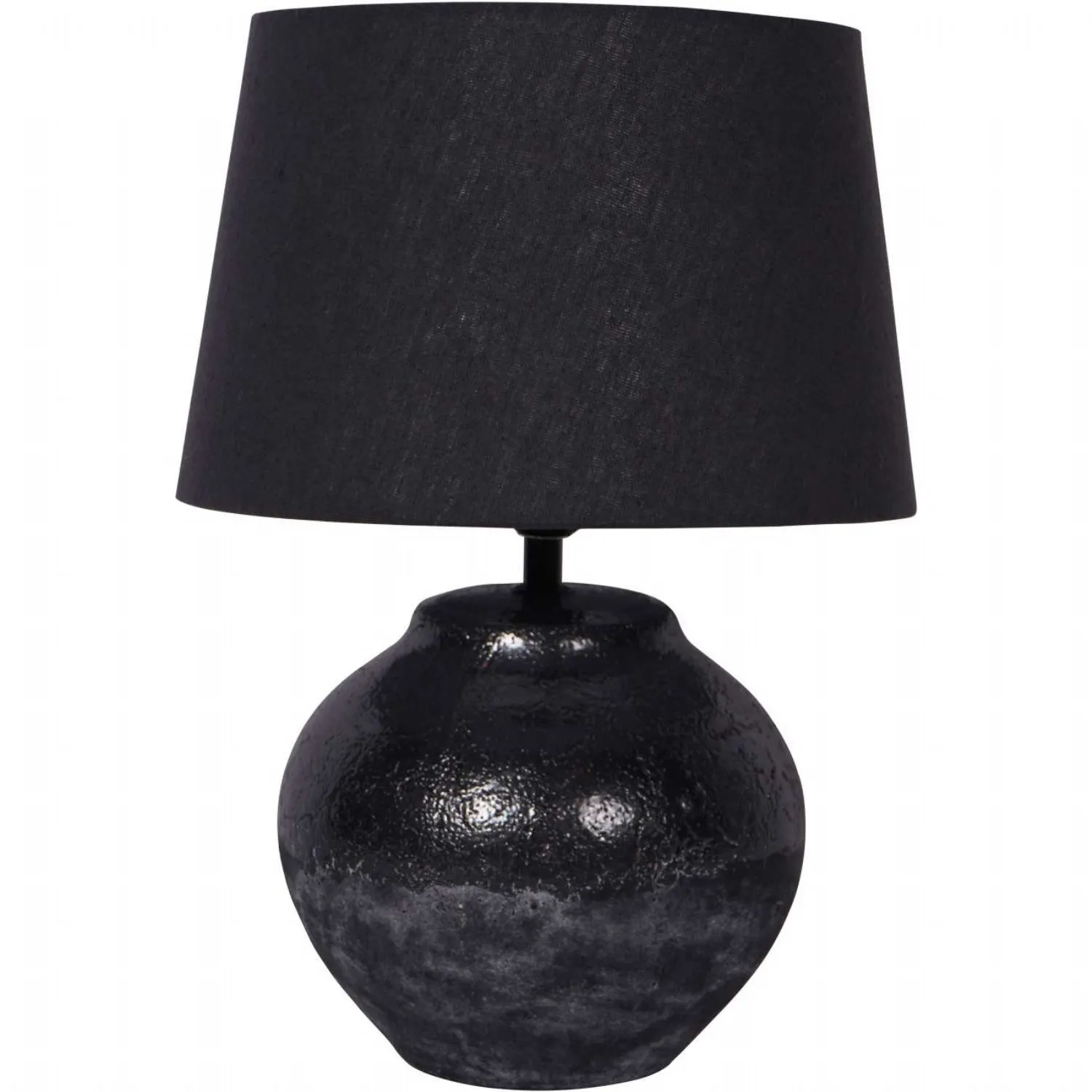 Skyline Black Terracotta Table Lamp with Shade Small