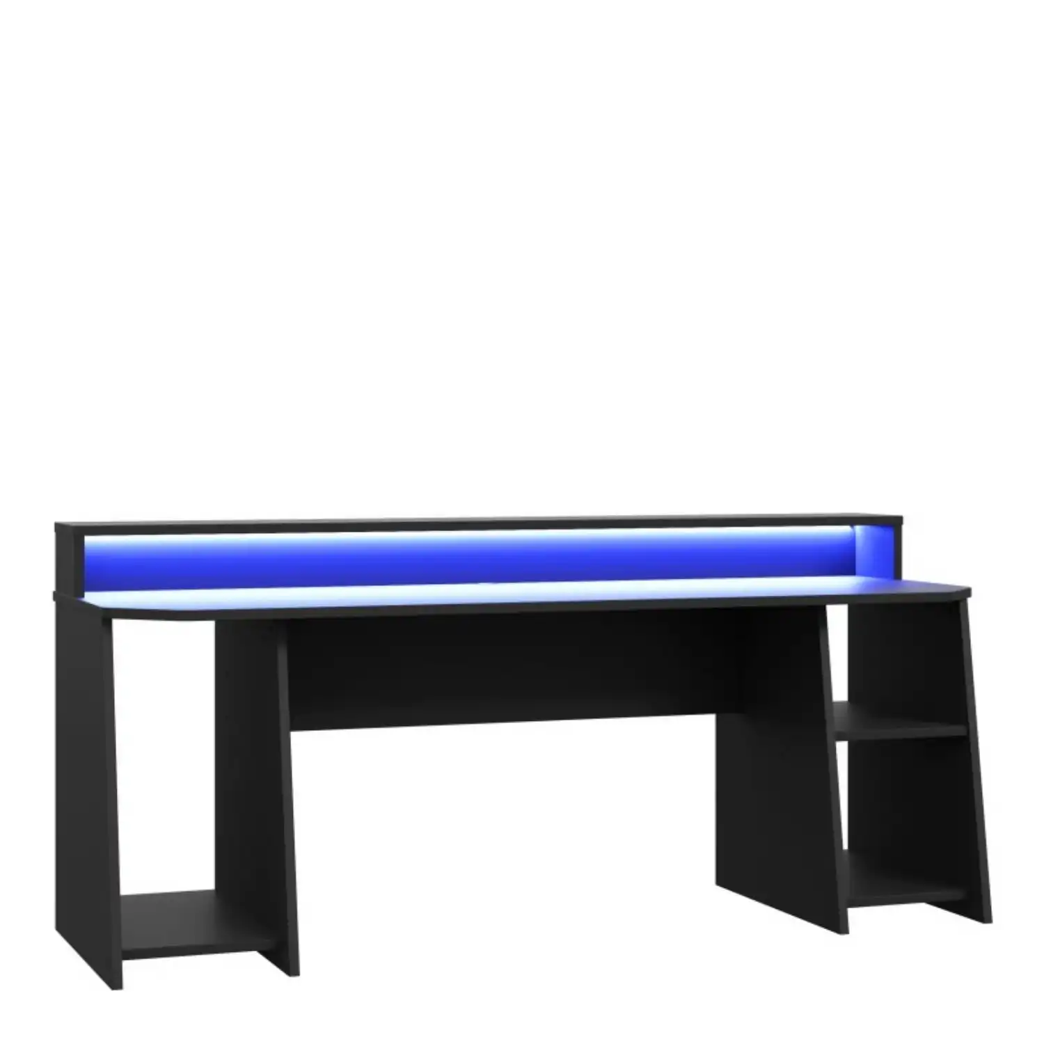 Tezaur Gaming Desk with Blue LED in Matt Black