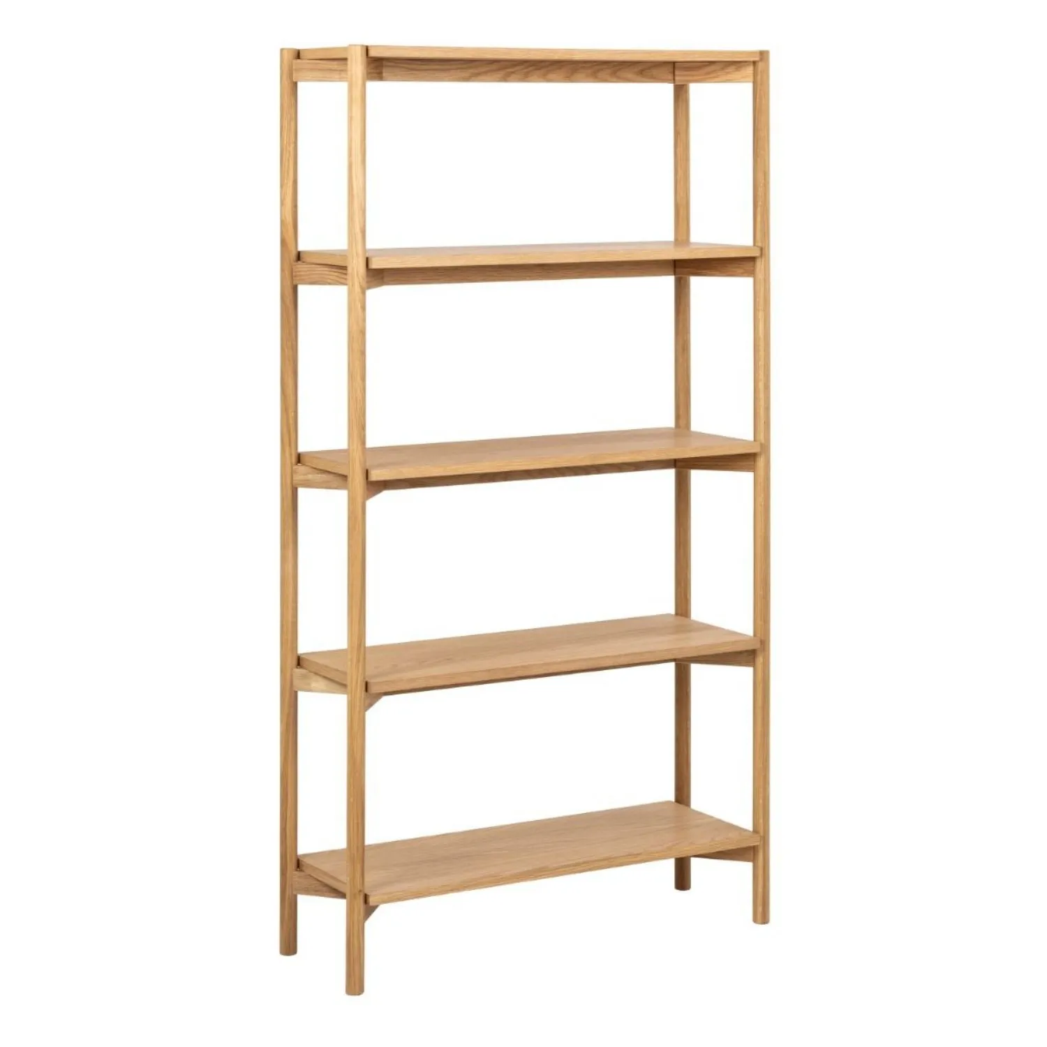 Braidwood Bookcase with 4 Shelves in Oak