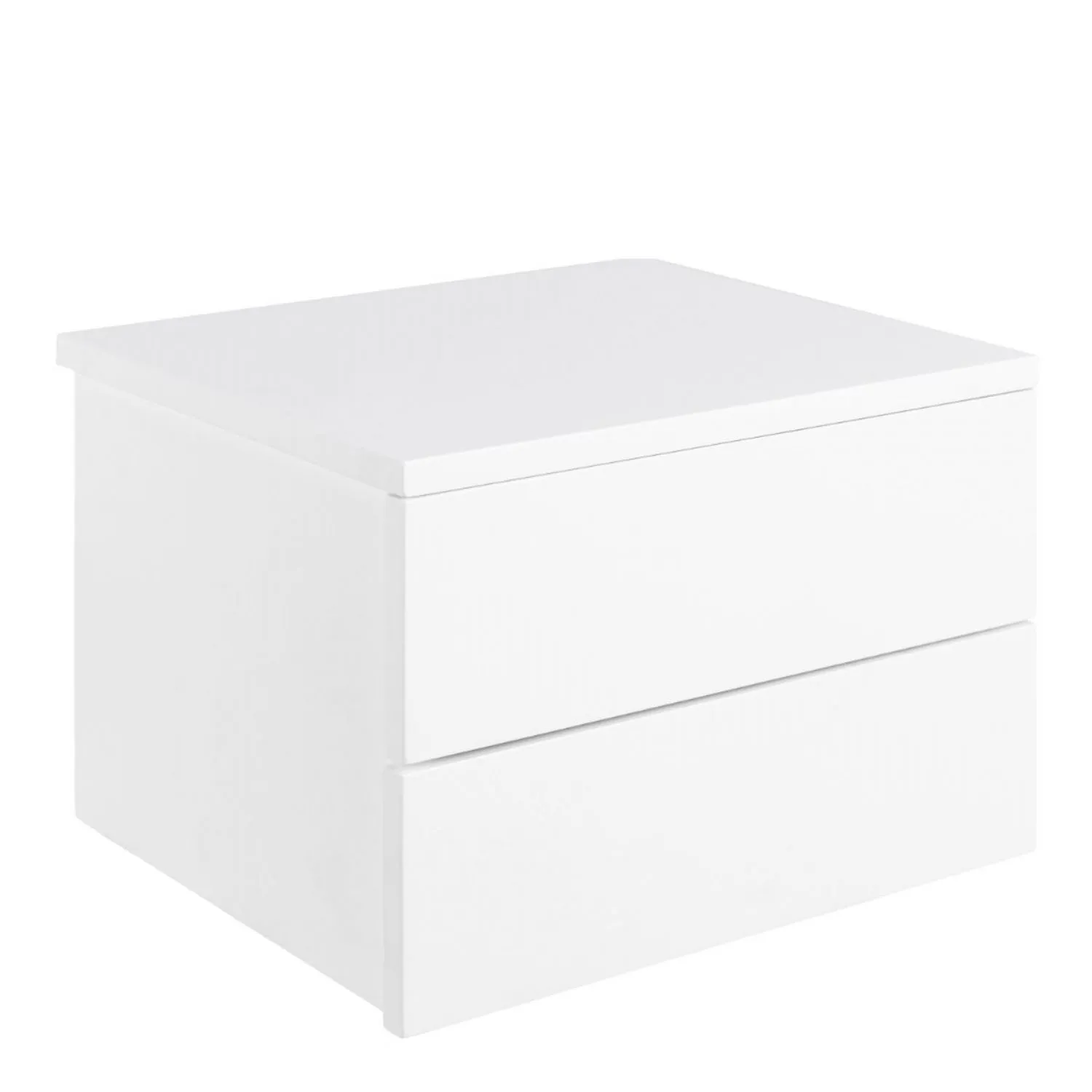 Avignon Bedside Table with 2 Drawers in White