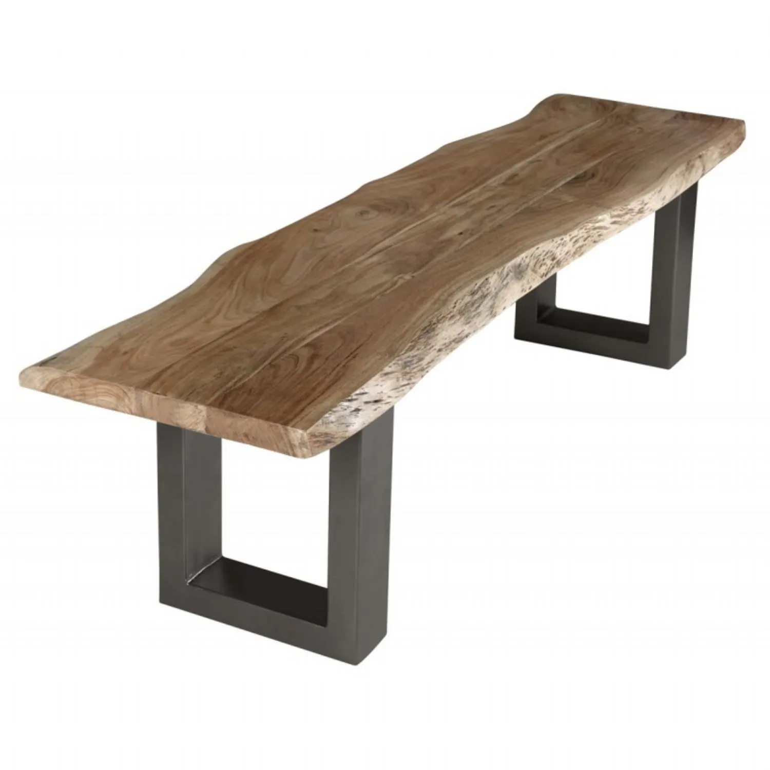 Industrial Solid Acacia 125cm Dining Bench
