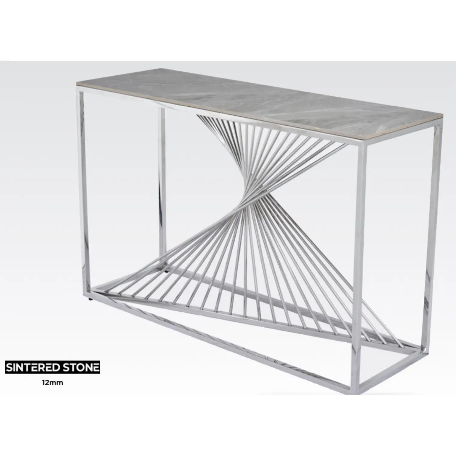 Sintered Stone and Stainless Steel 120cm Console Table