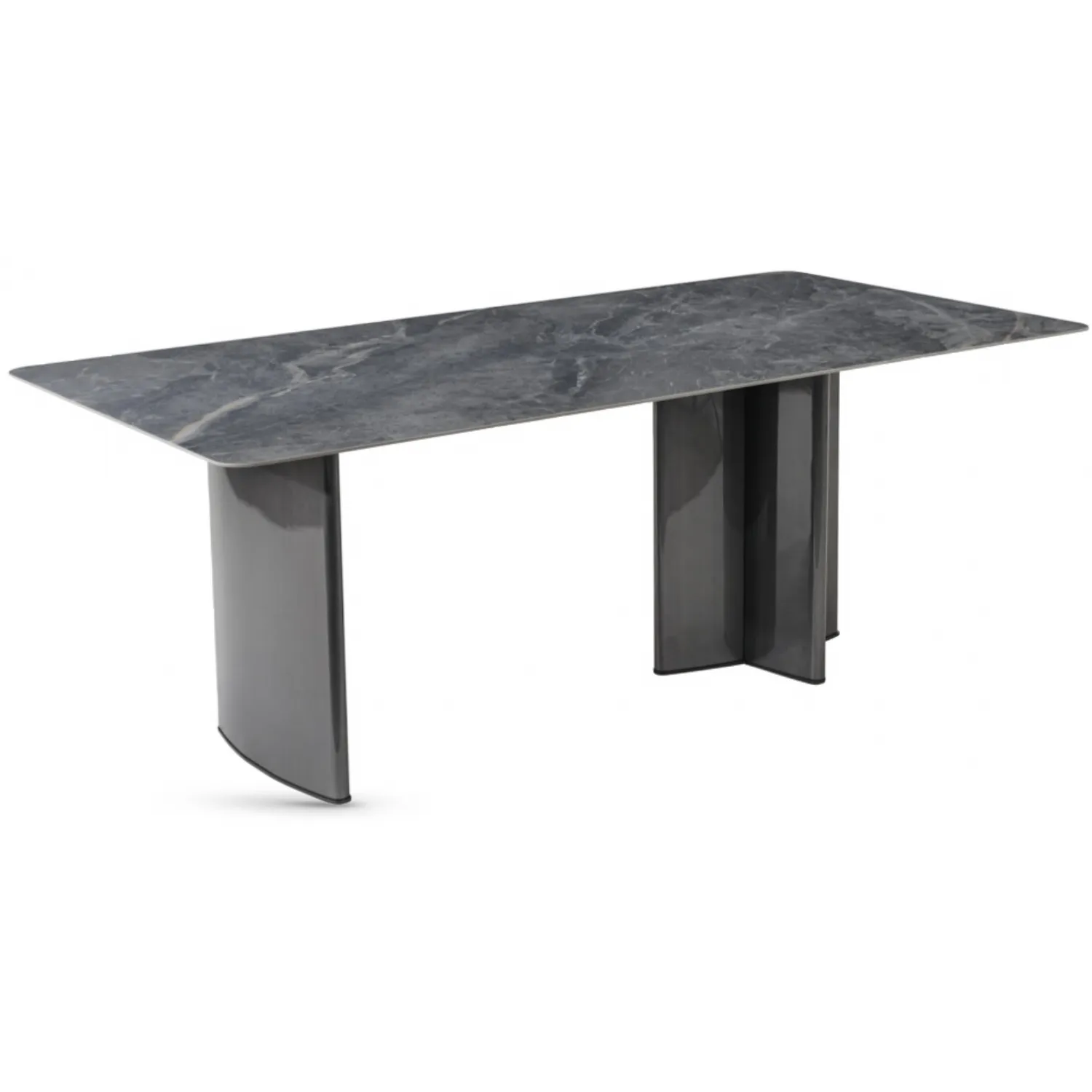 Grey Sintered Stone and Grey Base 200cm Dining Table