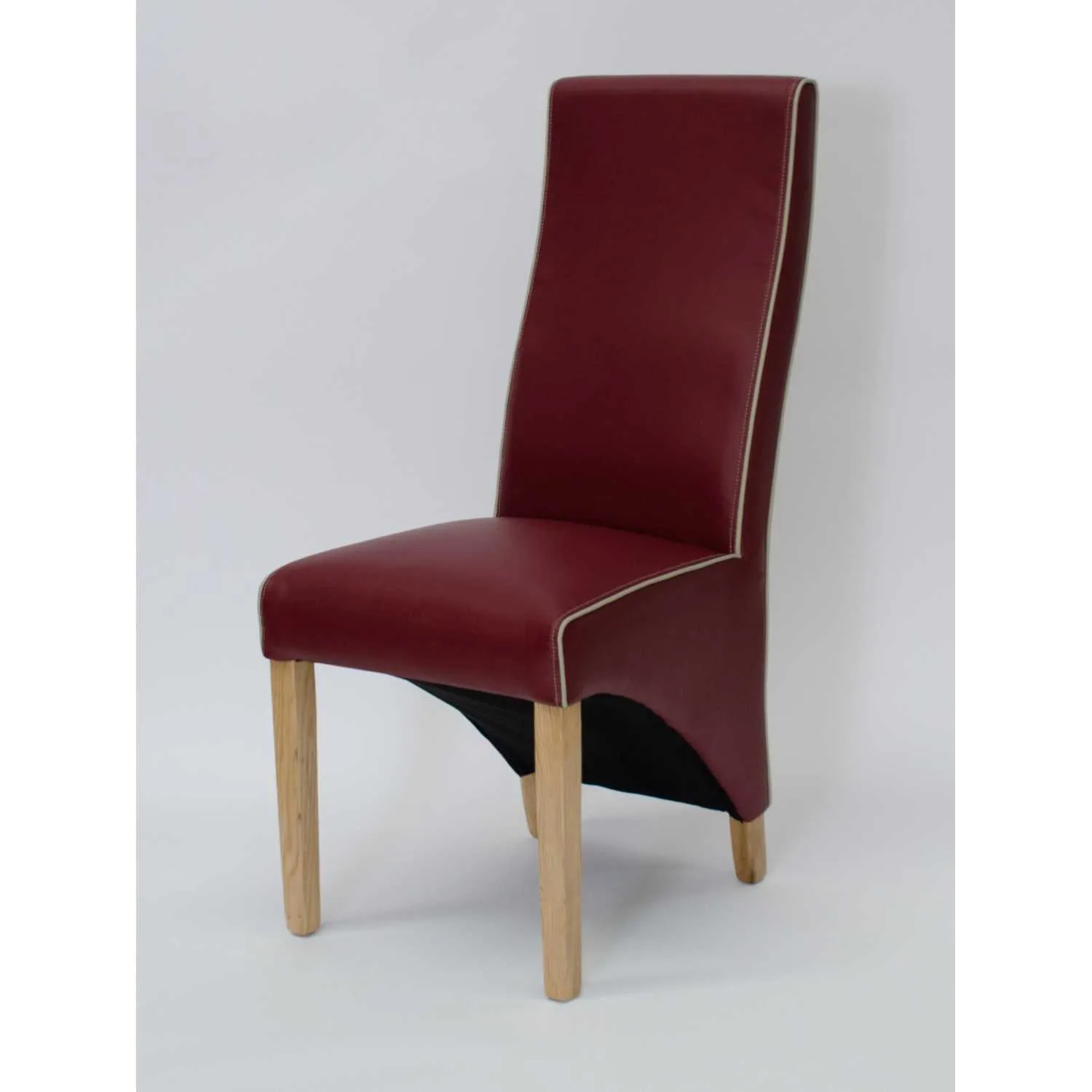 Wave Ruby Bone Contrast piping Dining Chair