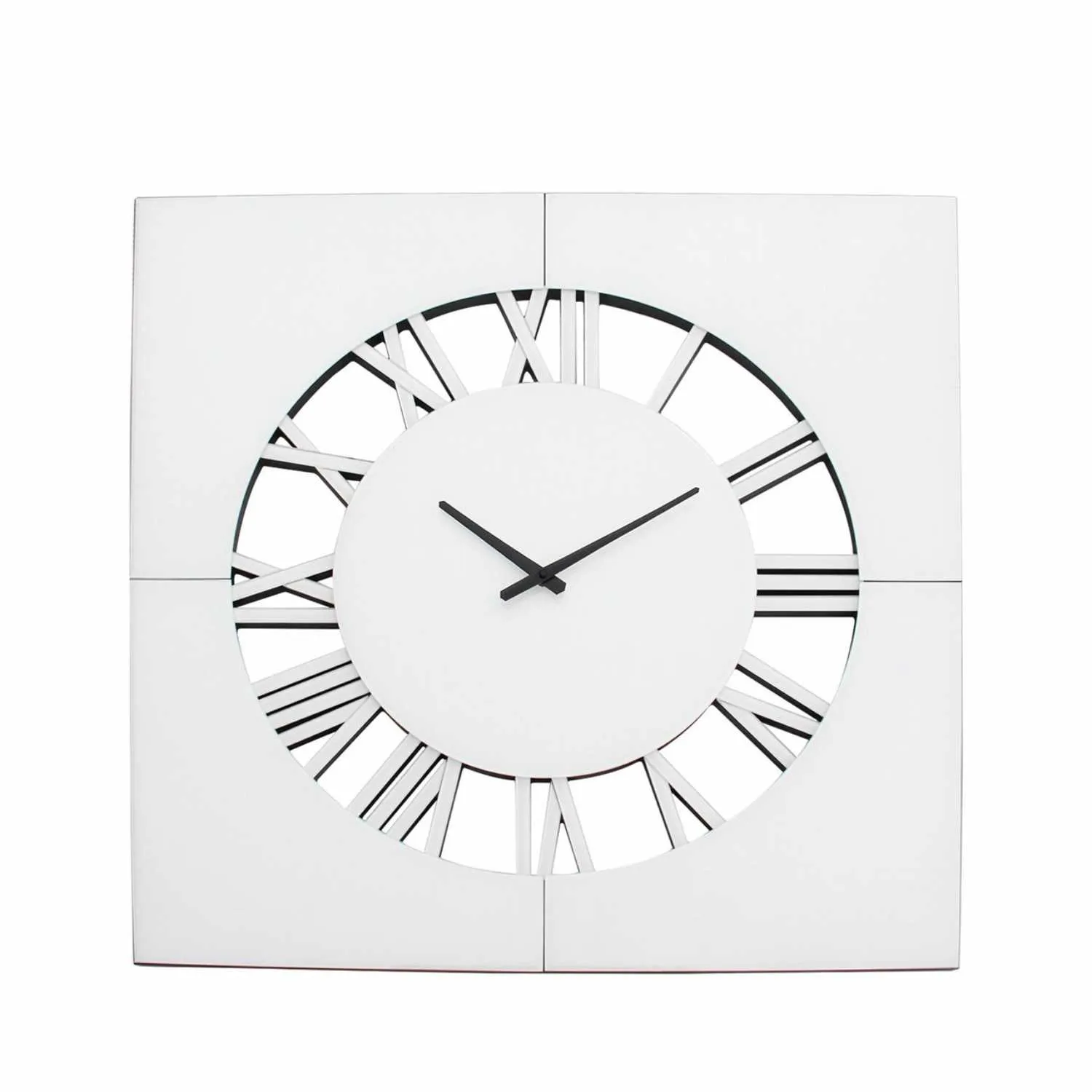 80cm White Mirror Wall Clock