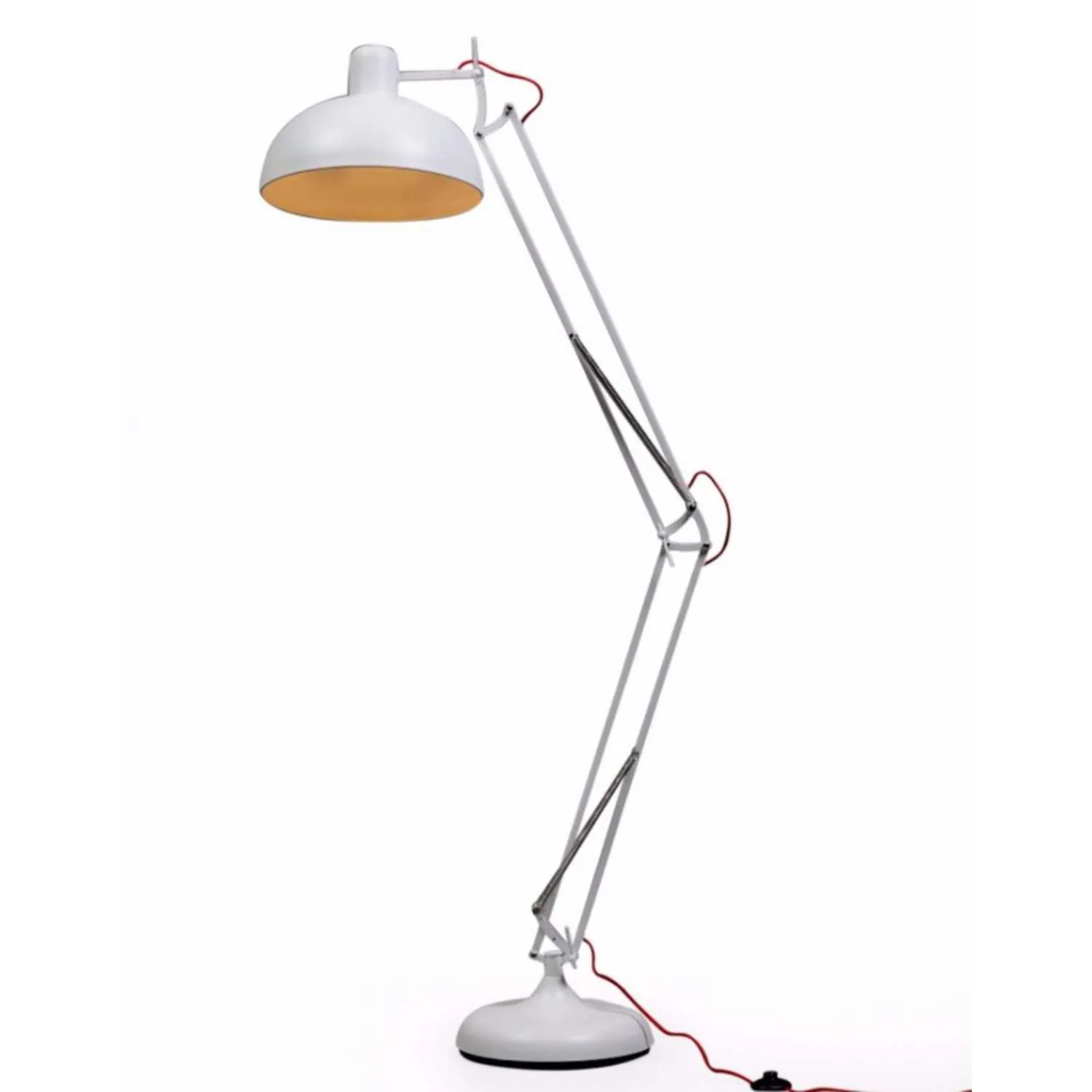 White Adjustable Desk Style Floor Lamp