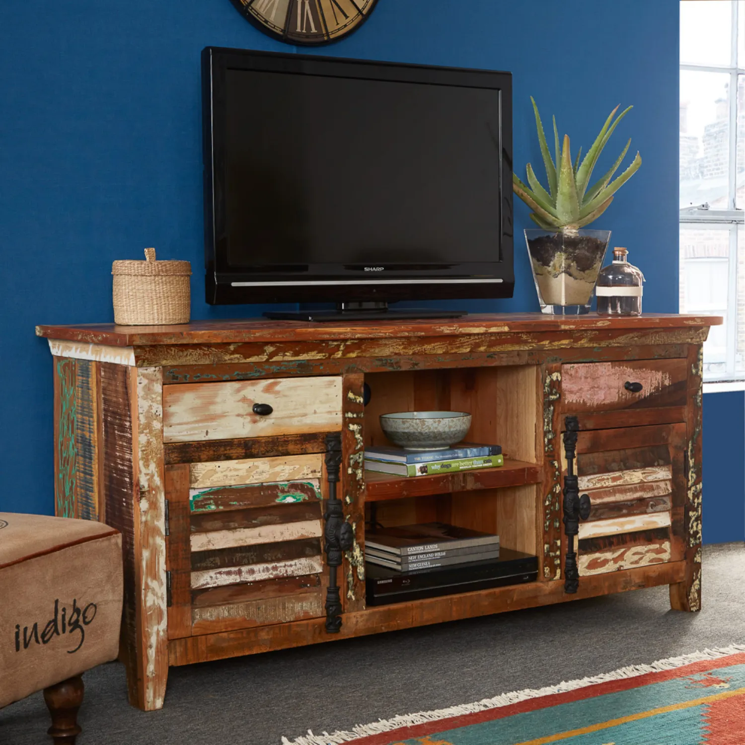 Indian Reclaimed Wood 1.5 TV Cabinet
