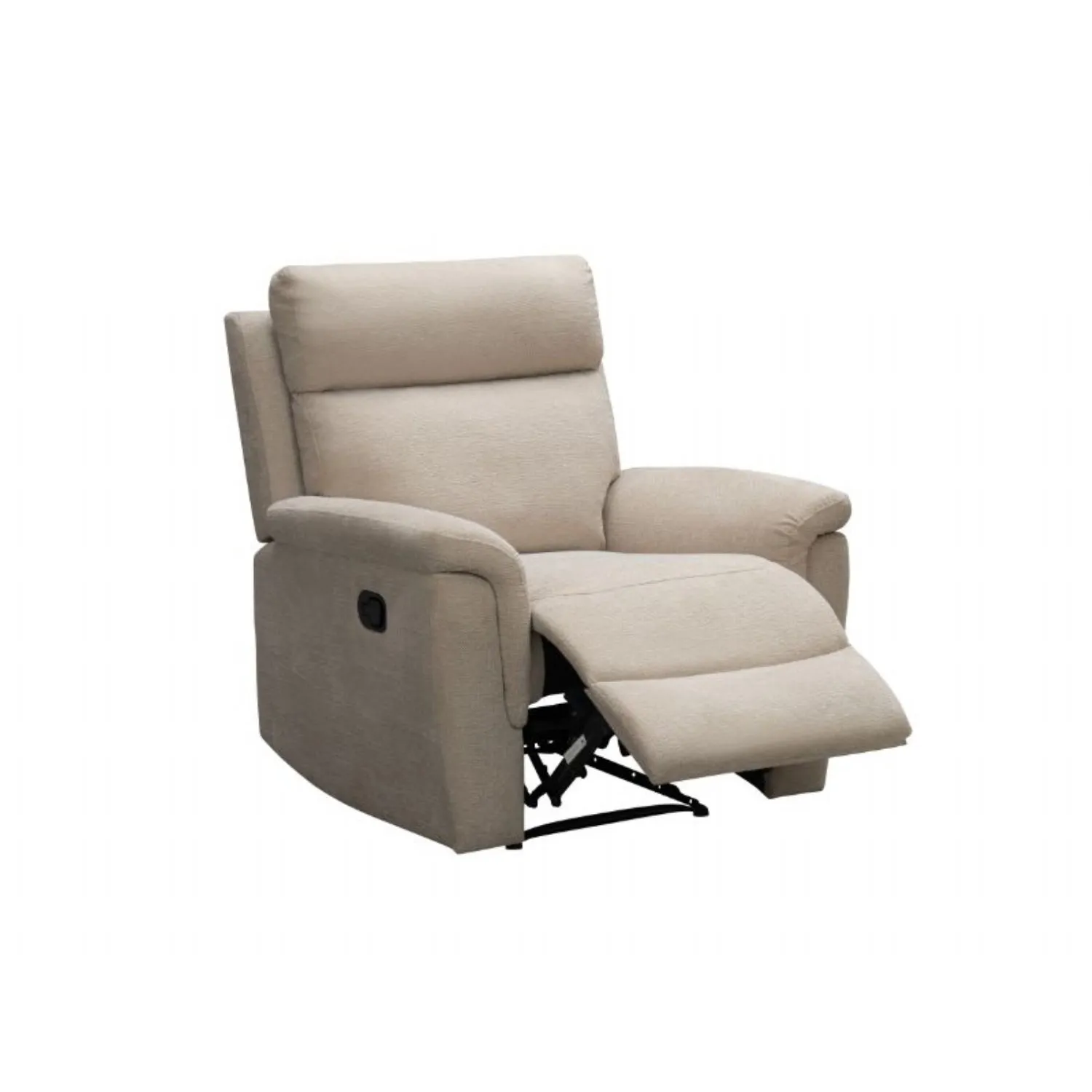 Natural Chenille Fabric 1 Seater Electric Reclining Armchair