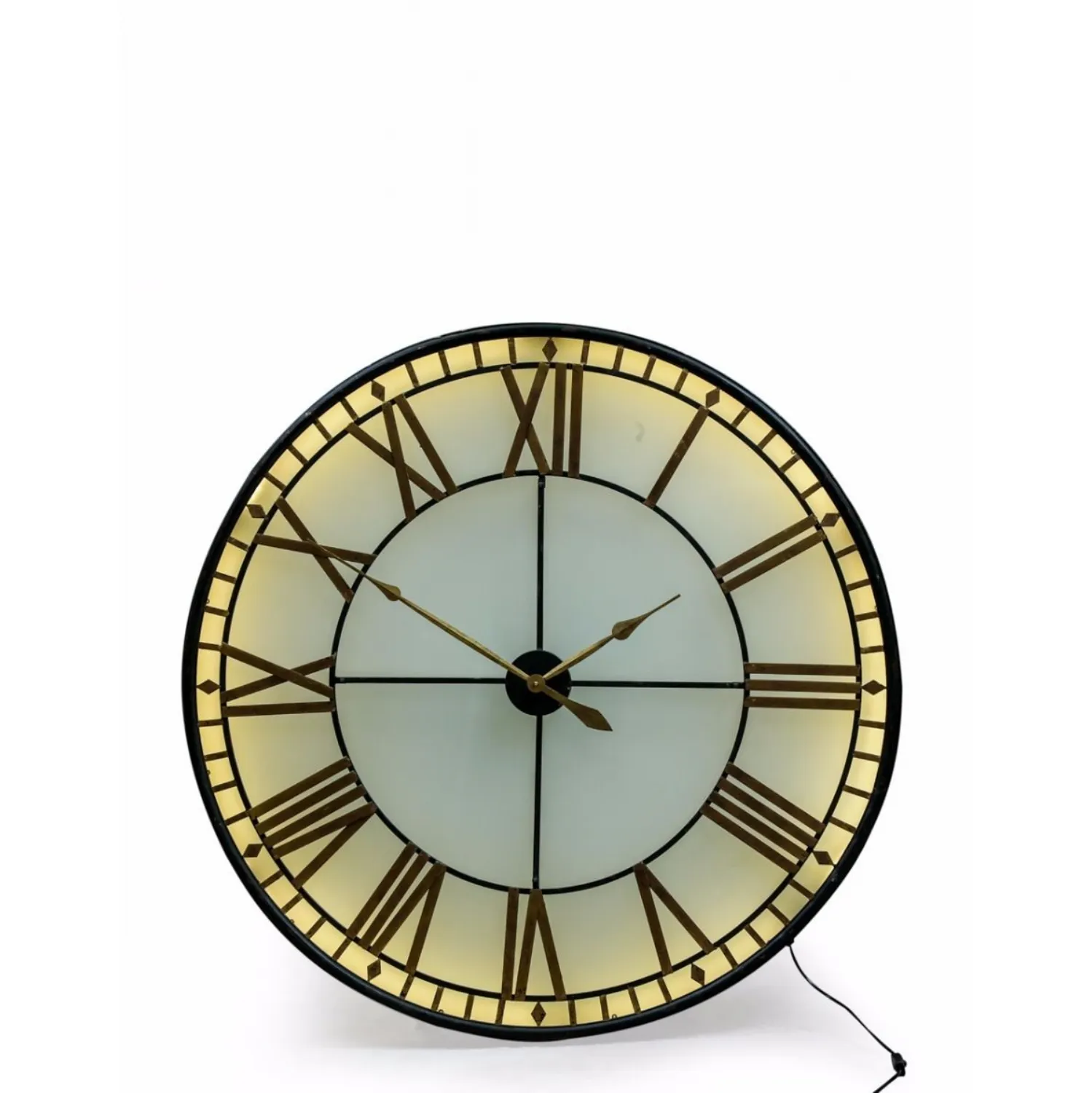 Large Black and Gold Westminster Wall Clock