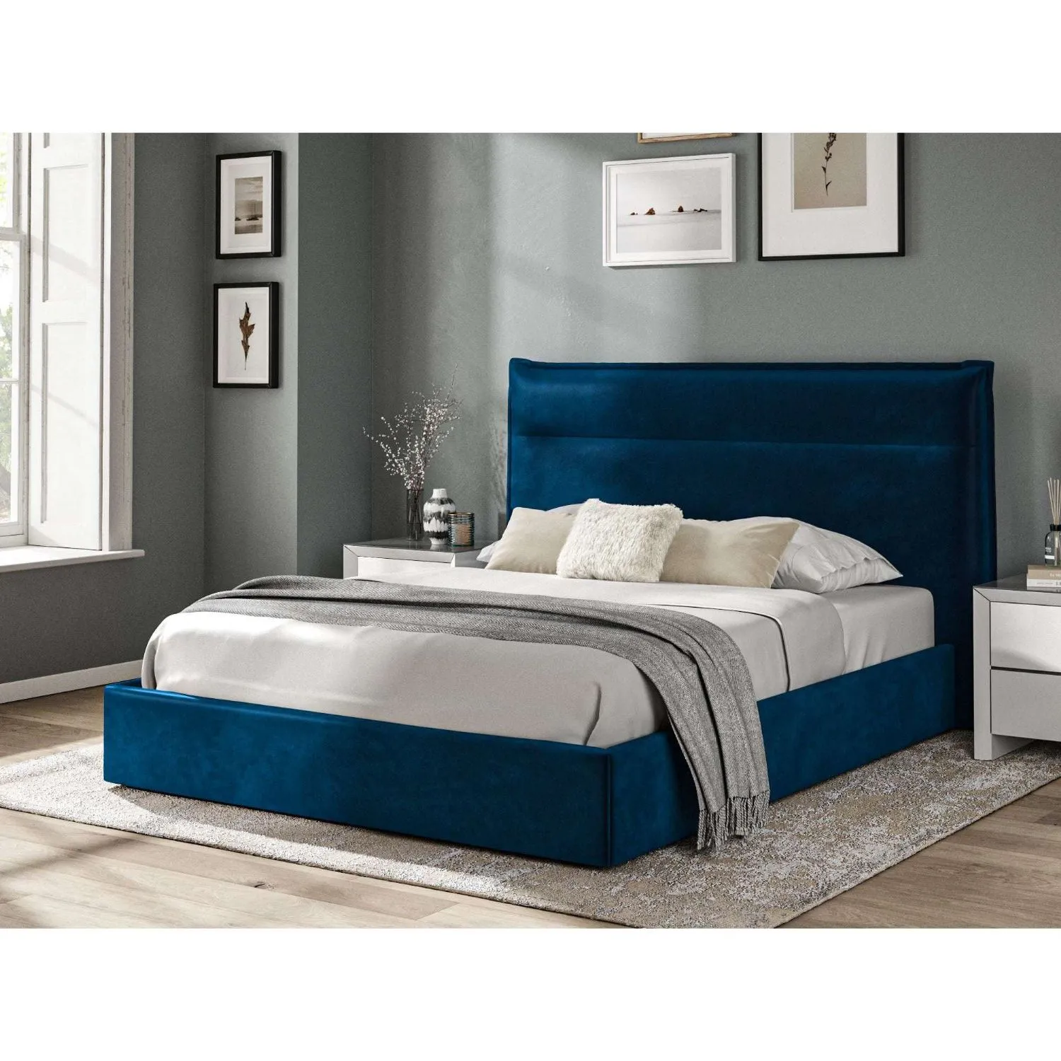 Fabric Bed Collection Blue 4