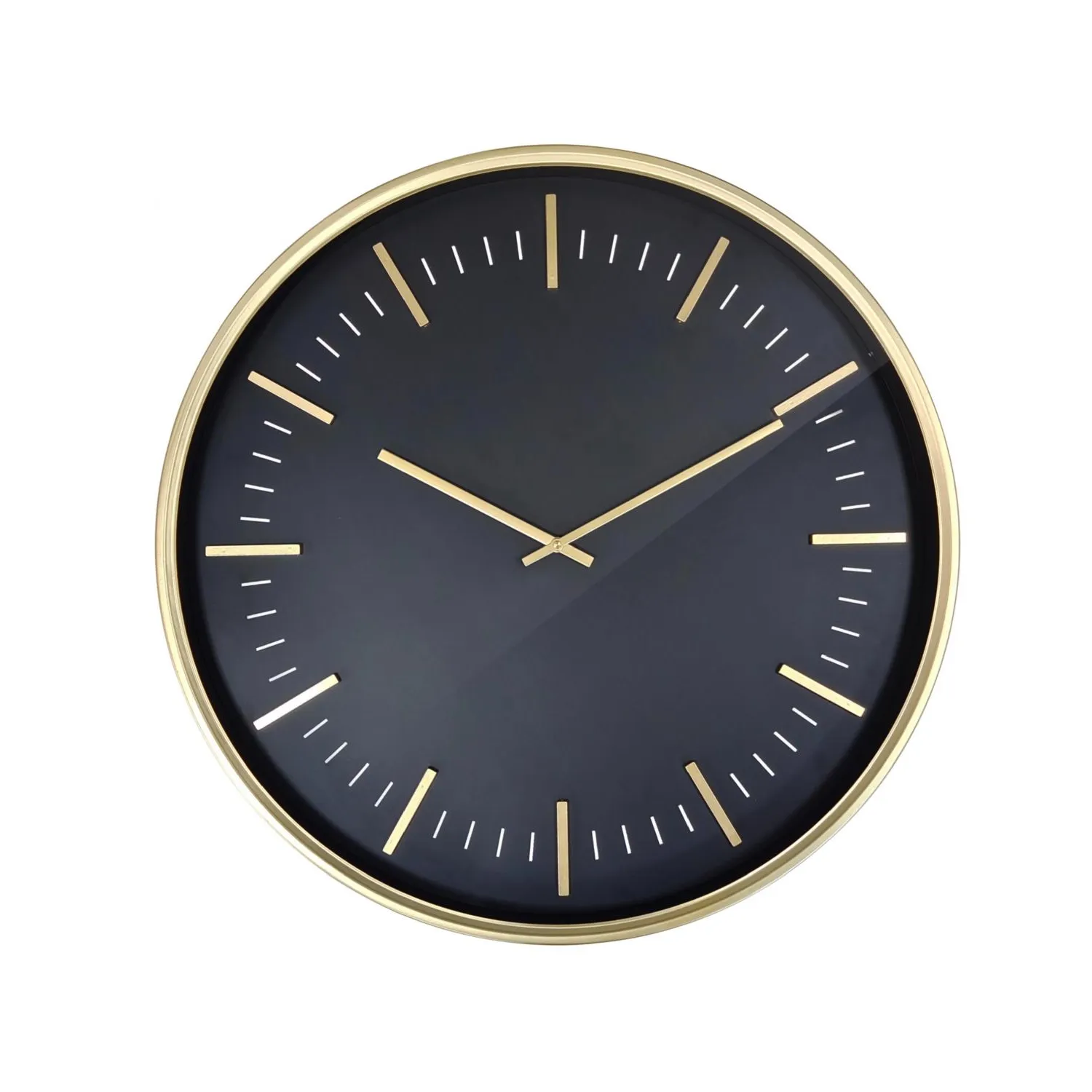 Large Black And Gold Classic Wall Clock