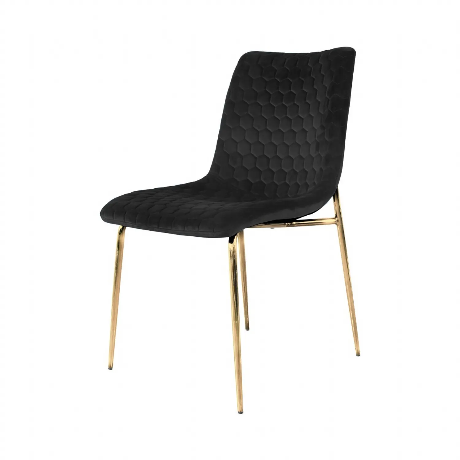 Zula Dining Chair Black With Gold Legs